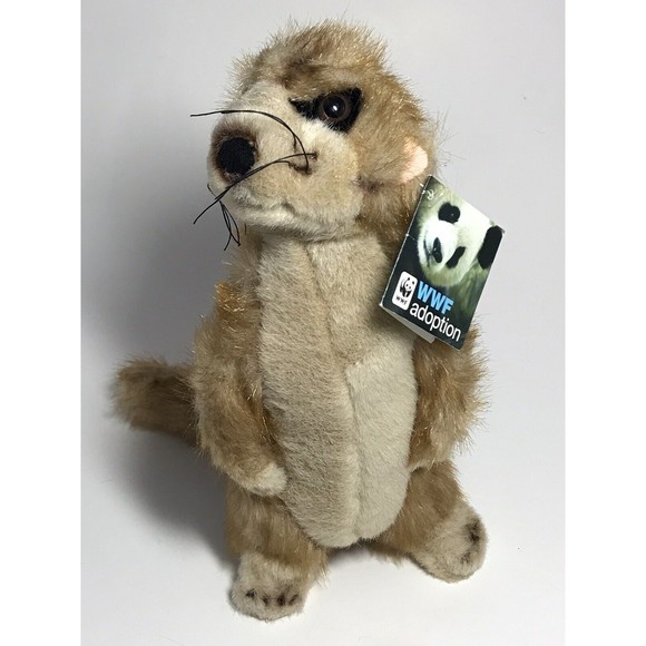 WWF Adoption Meerkat Plush Stuffed Animal 11" Tall 2007 by Fiesta w/ Tags - Picture 12 of 14